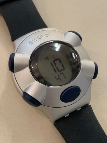 Swatch watch Beat Aluminum Digital New Battery Good Condition Works Rare - 第 4/8 張圖片