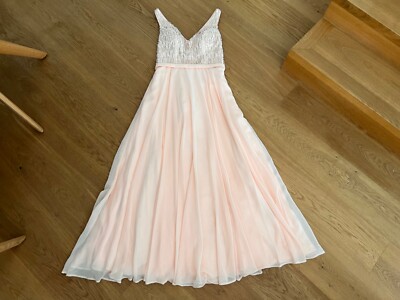 NEU Mascara London Abendkleid ABI Ballkleid Brautkleid Kleid M 38 40 Chiffon noa