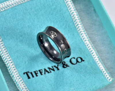 Tiffany & Co Titan 1837 Medium Band Ring Größe 6,5 im Etui Neue Version Herren