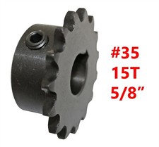 15T Tooth 35 Sprocket Gear with 5/8" Bore for Jackshaft Mini Bike Go Kart - NEW