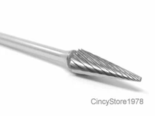 SM51S Cone Shape Carbide Burr Bur Cutting Tool Die Grinder Bit 1/8" MADE IN USA