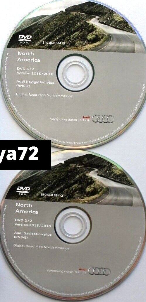 2014年 アウディ Audi 純正 DIGITAL ROAD DVD MAP 2008 Audi A4 A3 TT & R8 Quattro / Coupe RNS-E Navigation