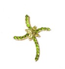 New 925 Gold Plated Natural Chrome Diopside Peridot Cross pendant 2.1g  — photo 6