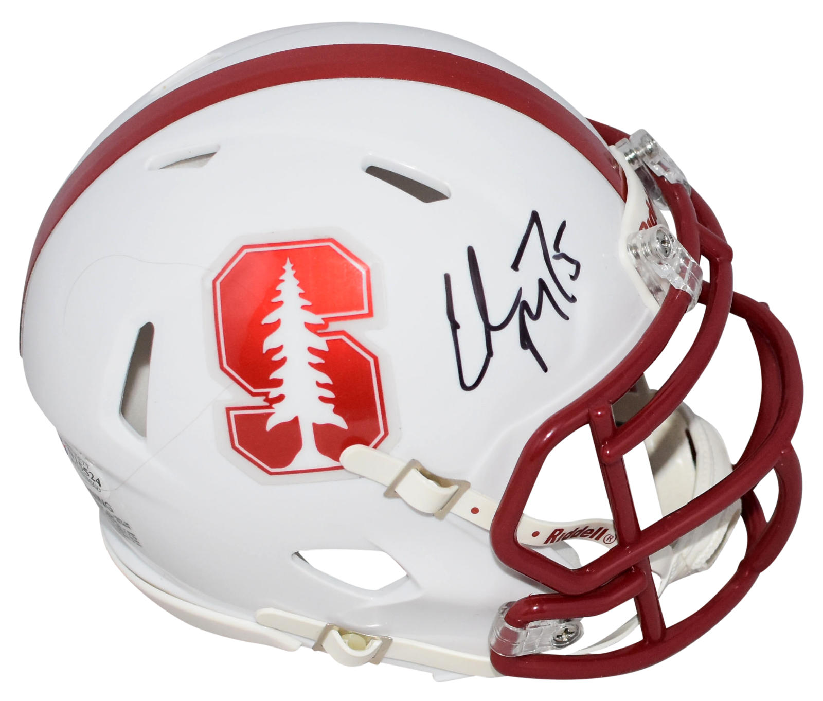 Christian McCaffrey Autographed Signed Stanford Cardinal SPEED MINI HELMET BECKETT 