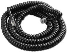 Vodavi Starplus Infinite STS Triad 25' Black Phone Handset Coil Curly Cord *NEW*