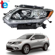 Halogen Headlight For Nissan Rogue 2014-2016 Chrome Clear Driver Left Side