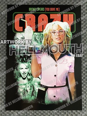 Britney Spears You Drive Me Crazy poster - A2 size custom art Retro 90s vintage