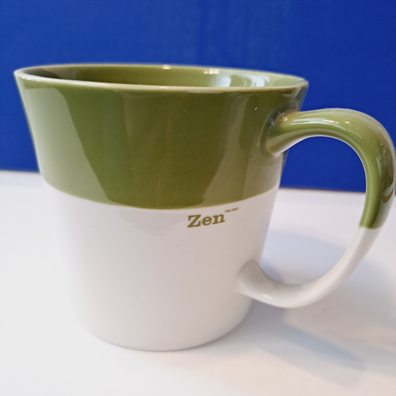 Cup Green Beige Coffee 12 Oz