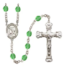YOU CHOOSE Female Patron Saint August Birthstone Rosary NEW