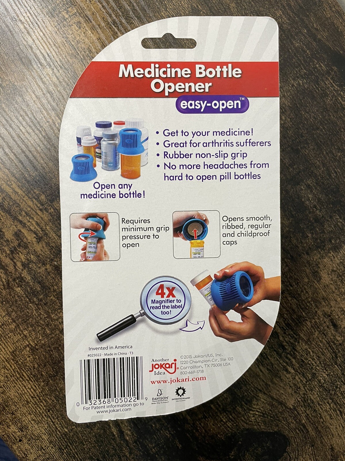Jokari Prescription Bottle Cap Opener Magnifier & Medline Pill Splitter
