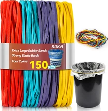 Large Rubber Bands -150PCS Extra Large Rubber Bands for Home Kitchen Office