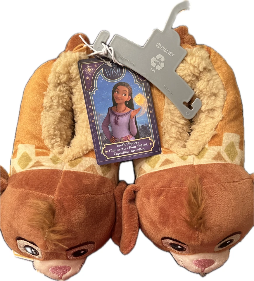Disney Wish - Zapatillas de casa de felpa cálidas para niños. Talla US 11/12 - UK 9/10 - EUR 27/28 Foto 2 de 4