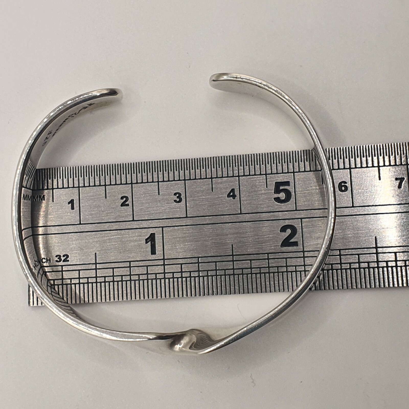 Photo 7 of Taxco Mexico Sterling Silver Bangle Twist Adjustable 20g , B27