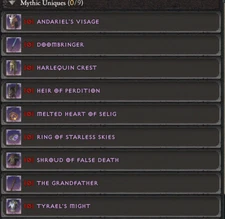 Diablo 4 D4 Season 9 ALL MYTHIC UNIQUE RUNEPACK 6/6/6