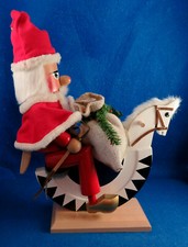  Steinbach:"Santa Rider" on Rocking Horse w/Bag of Gifts 14.5" Tall w/Tag 