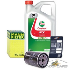 MANN-FILTER ÖLFILTER+5L CASTROL GTX 10W-40 A/B FÜR VW GOLF 1 2 3 1H 91-95