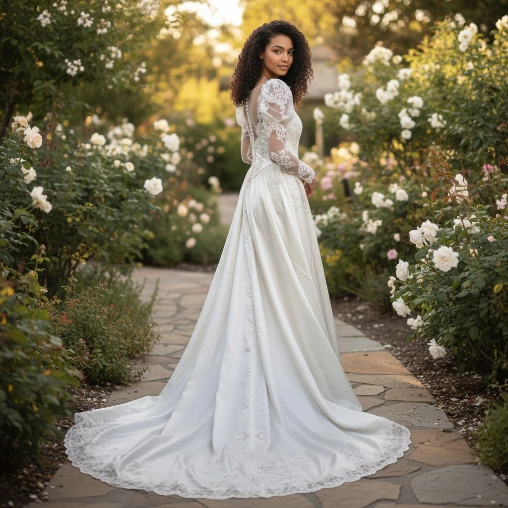 Ivory Victorian Vintage Wedding Dresses & Veils for Women for sale