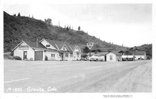 Granite Colorado Conoco Gas Station and Cabins Real Photo Postcard AA108460