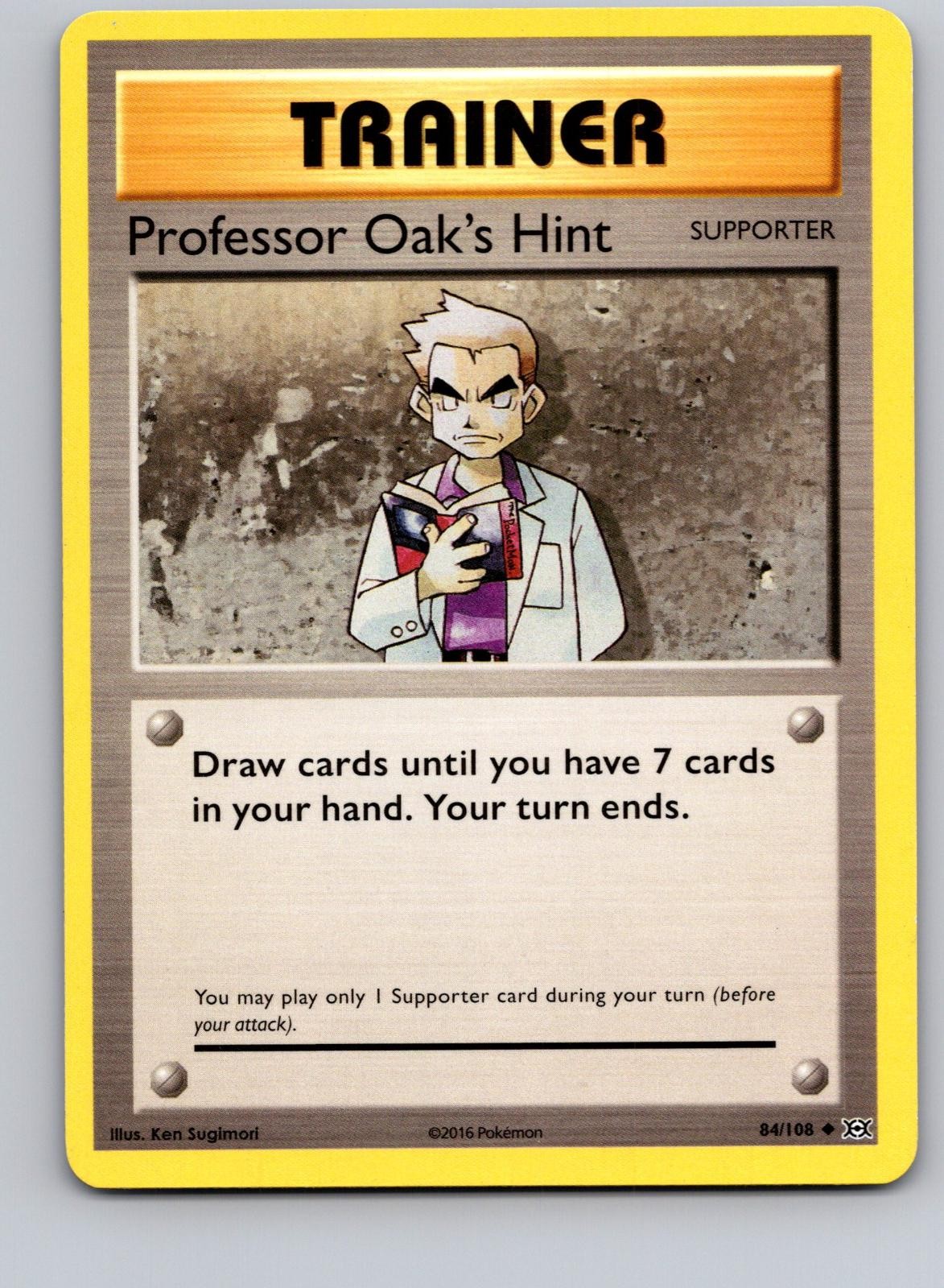 Professor Oak's Hint 84/108 Uncommon Evolutions Pokemon Moderately Played