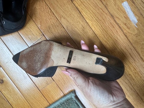 Gucci pointy monogram GG slide heel shoes 10b (600 - Picture 7 of 7