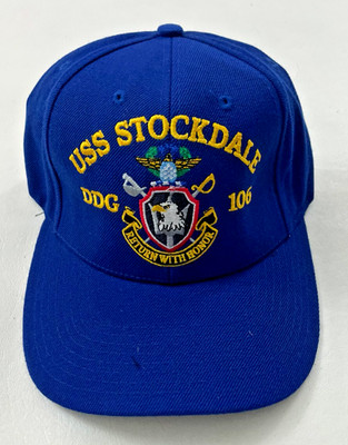 The Corps USS Stockdale DDG 106 ETT Bright Blue Baseball Cap Hat One Size