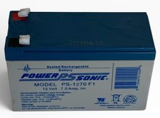 Power Sonic PS-1270 F1 12 Volt 7.0 Amp Hr. SLA Battery