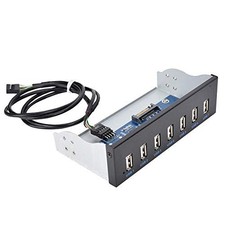 USB 2.0 HUB 5.25 Inch Internal Front Metal Panel 5.25 Inch 7 Port USB Hub Dri...