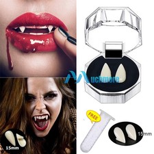 Reusable Vampire Teeth Fangs with Adhesive Adults Kids Halloween Cosplay Makeup