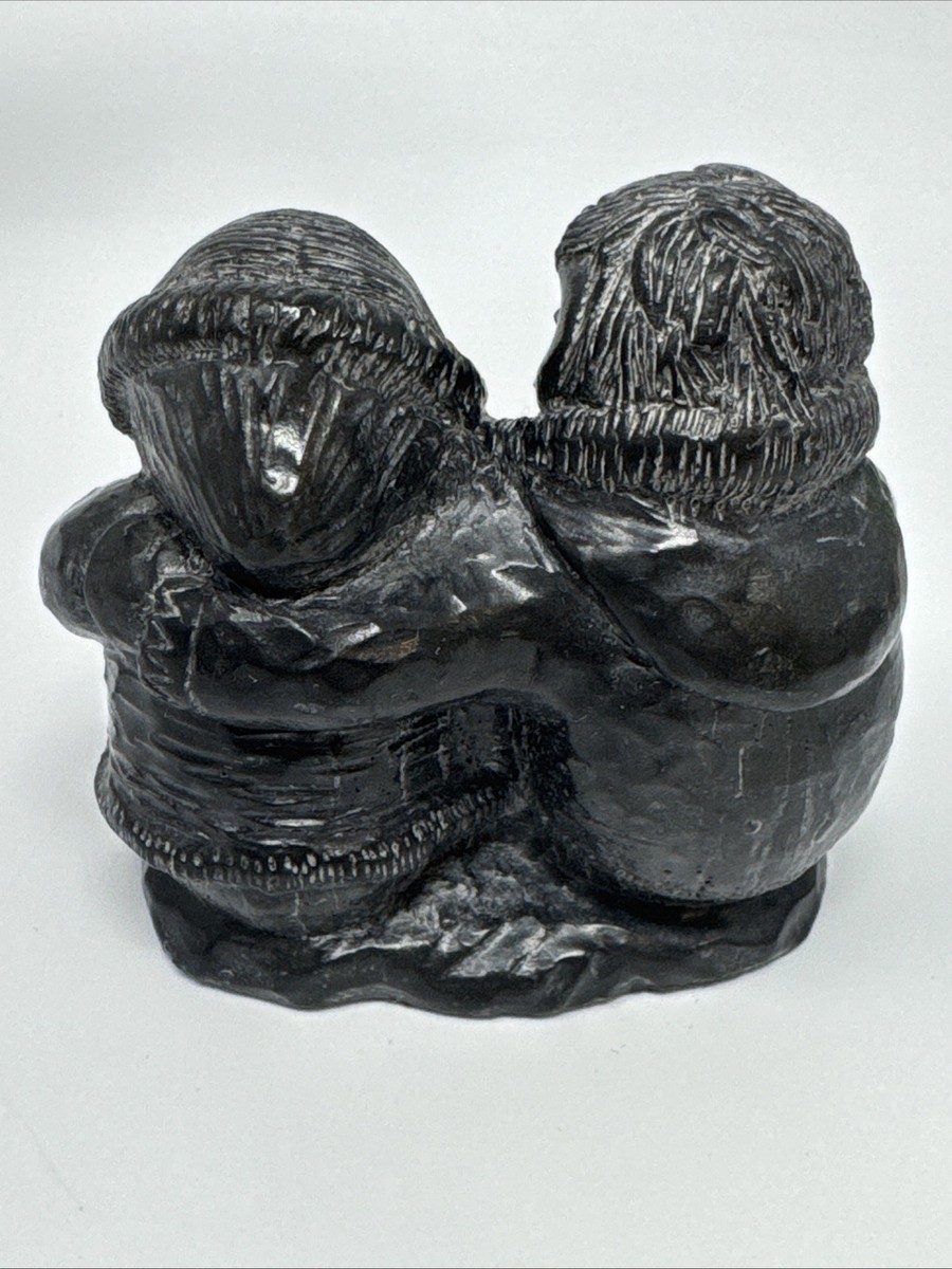 Vintage The Wolf Sculptures Hand Made Canada Children - A Wolf