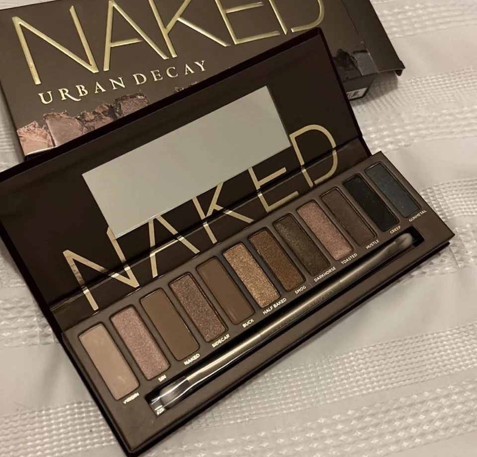 URBAN DECAY NAKED ORIGINAL EYESHADOW 12 COLOR PALETTE W/ DUO BRUSH RARE HTF NIB - Image 3 of 3