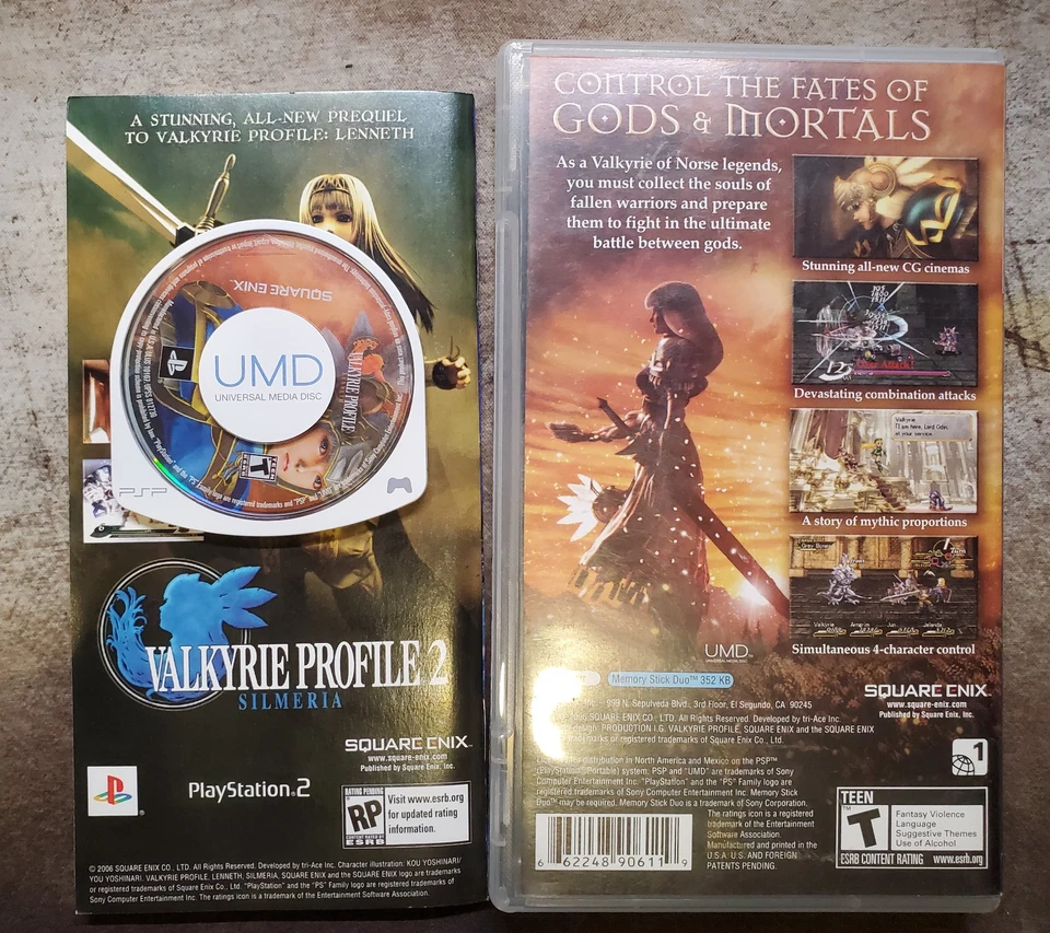 Valkyrie Profile Lenneth, Complete in Box for Sony PSP (Playstation Portable) - Image 3 of 3