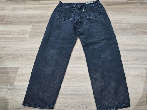 Pantalones de mezclilla vintage Y2K Levis Silvertab negros holgados skater grunge para hombre 30 x 29 usados - Imagen 7 de 9