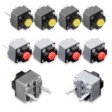 6 PCS Kailh Silent Mouse Micro Switch 6x6x7.3mm Mute Button Red GMS6.0