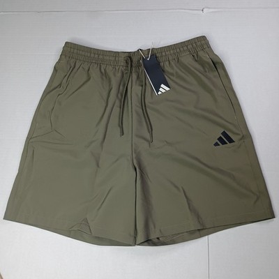 Adidas Men's Essential 3-Stripes Chelsea Shorts Size LT Green Black Logo Striped