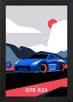 R35 Minimalistisches gerahmtes Wandbild Poster Leinwanddruck Bild