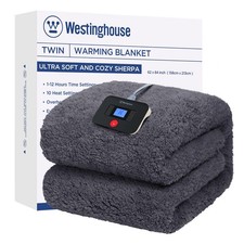 Westinghouse Electric Blanket 10 Heat Settings Twin Size 62 X 84 Darkgrey