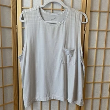 GAP FIT BREATHE Oversized Tank Women’s Medium  Stripes with Pocket