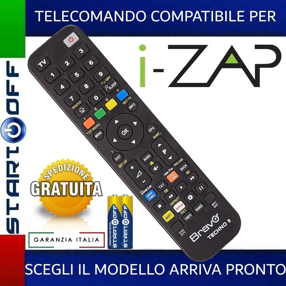 TELECOMANDO DECODER IZAP DIGITALE TERRESTRE SAT UNIVERSALE SCEGLI IL MODELLO - Immagine 2 di 4