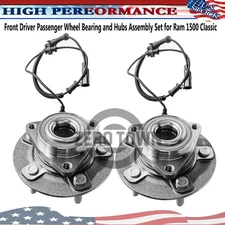 Front Driver Passenger Wheel Bearing and Hubs Assembly Set for Ram 1500 Classic