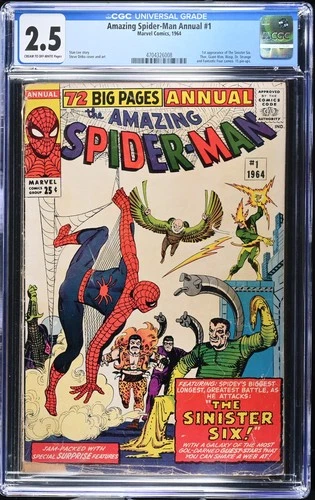 Amazing Spider-Man Annual #1 - Marvel Comics 1964 CGC 2.5 1st appearance of The