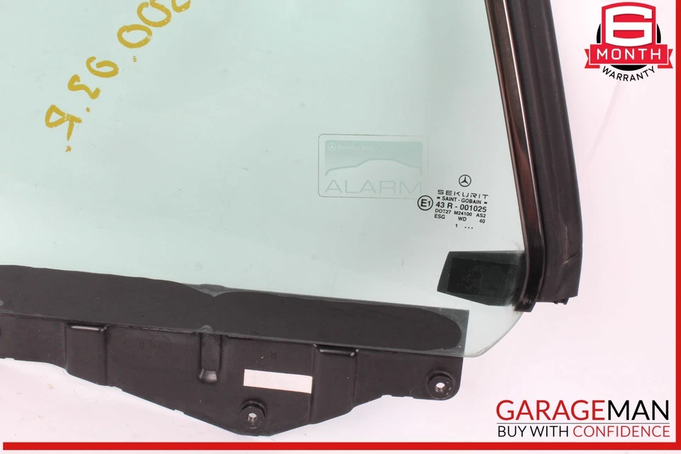 03-12 Mercedes R230 SL500 SL55 AMG Rear Right Side Quarter Window Glass OEM - Image 3 of 4