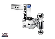 B&W TS10037C Tow & Stow 2-Ball Chrome Hitch – 5″ Drop / 5.5″ Rise