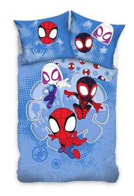 Marvel Spidey Wende-Bettwäsche-Set 135x200 80x80 Baumwolle Bettzeug Wendemotiv