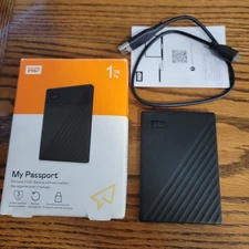 Western Digital My Passport Black USB 3.0 1TB Portable External HDD