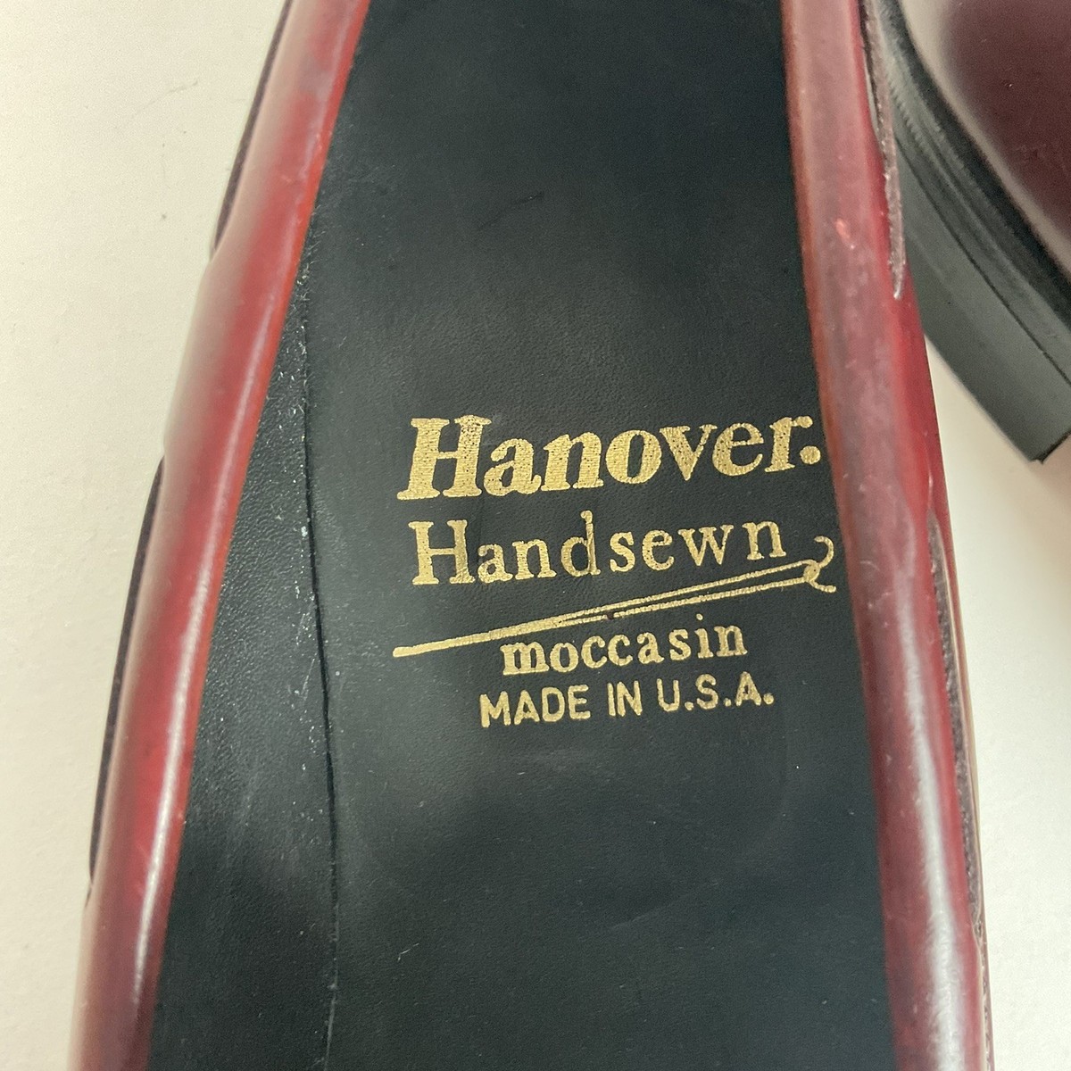 Vintage Hanover Handsewn Moccasin Loafers | Genuine Shell Cordovan | Men’s 10 D Vintage Hanover Handsewn Moccasin Loafers — Genuine Shell  main image 2