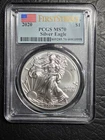 2020 American Silver Eagle First Strike PCGS Graded a perfect MS 70