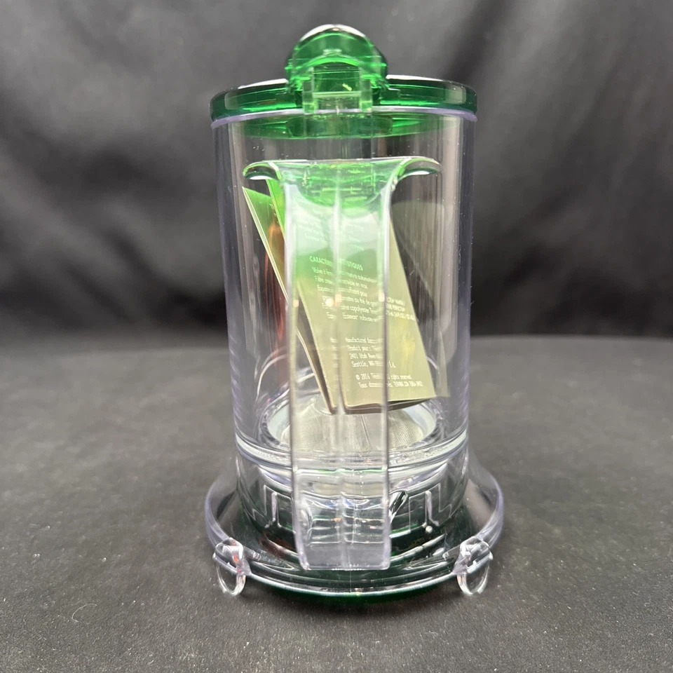 Teavana PERFECTEA MAKER 2016. 16 Oz Oval Tea Infuser Green Lid Coaster! - Image 2 of 4