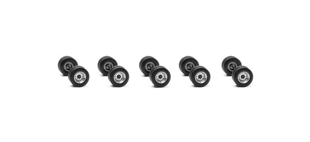 Herpa 054461 - 1:87 Accessory Wheel Sets Trailer Schwedencombi Chrome/Black (10
