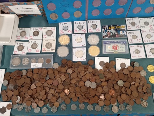 Huge Coin & Currency Lot .Gold, Silver,Barber, Errors,Wheat,OBW Rolls, Franklin - Picture 13 of 24