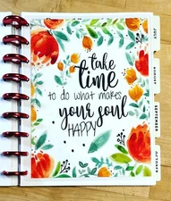 "Do what makes ur Soul Happy" 2 Sided Dashboard 4 use w/ Classic Happy Planner-